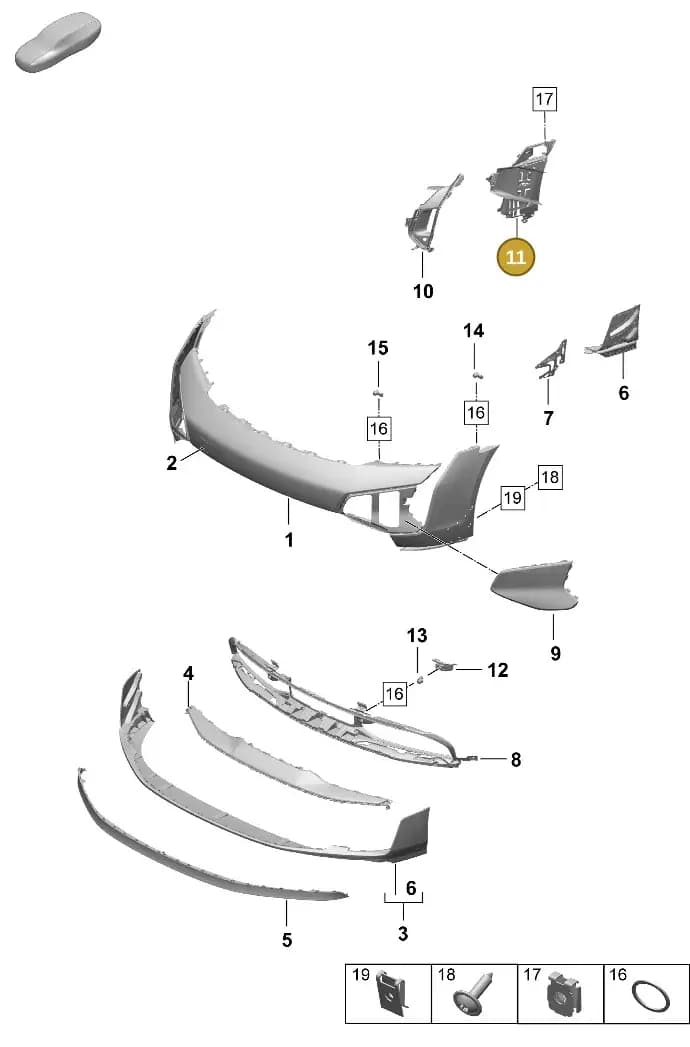 9J1807606AB — Porsche Taycan Sport Turismo (2023-2025) diagram p64802080, position 11