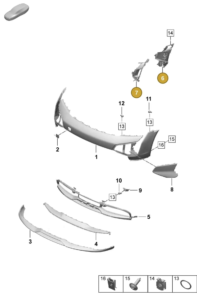 9J1807606AB — Porsche Taycan Sport Turismo (2023-2025) diagram p64802110, position 6+7