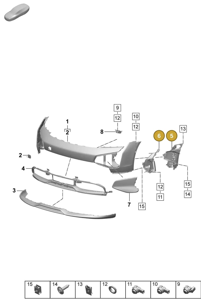 9J1807606AB — Porsche Taycan Sport Turismo (2023-2025) diagram p64802010, position 5+6