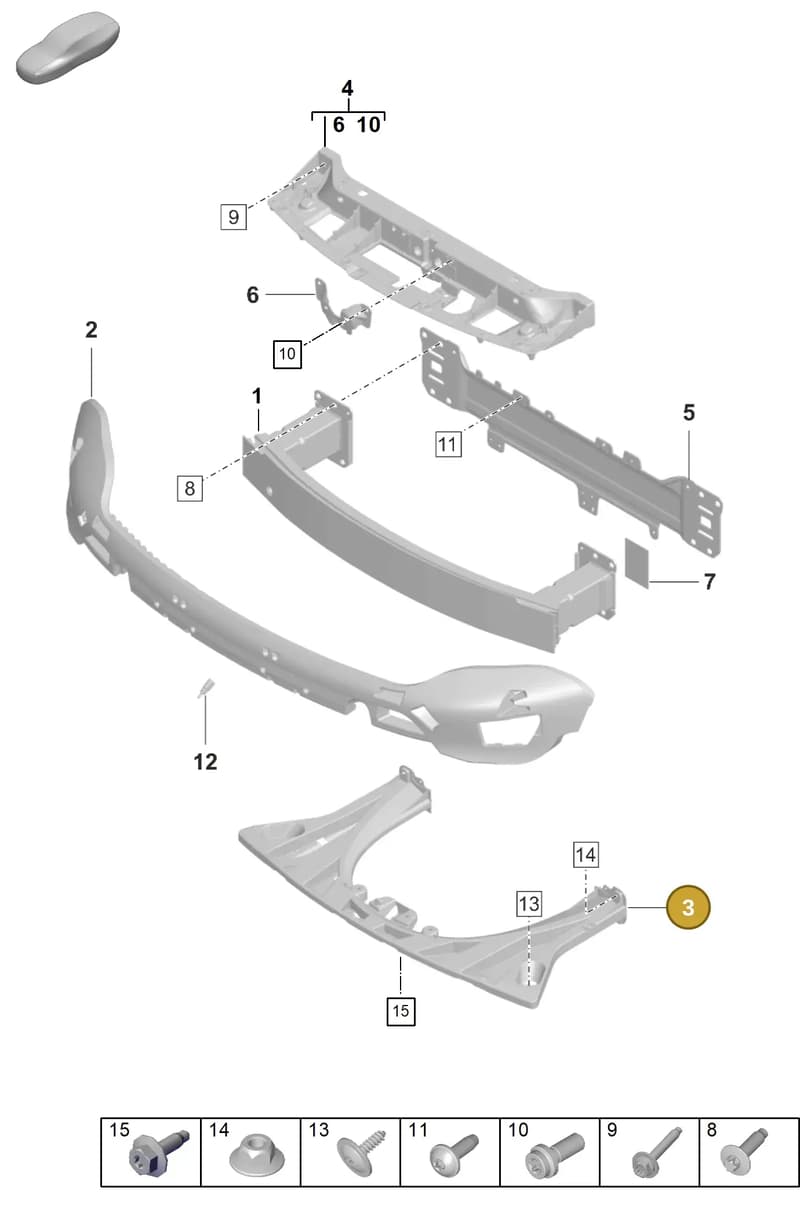 9J1807617A — Porsche Taycan Sport Turismo (2019-2024) diagram p56802400, position 3