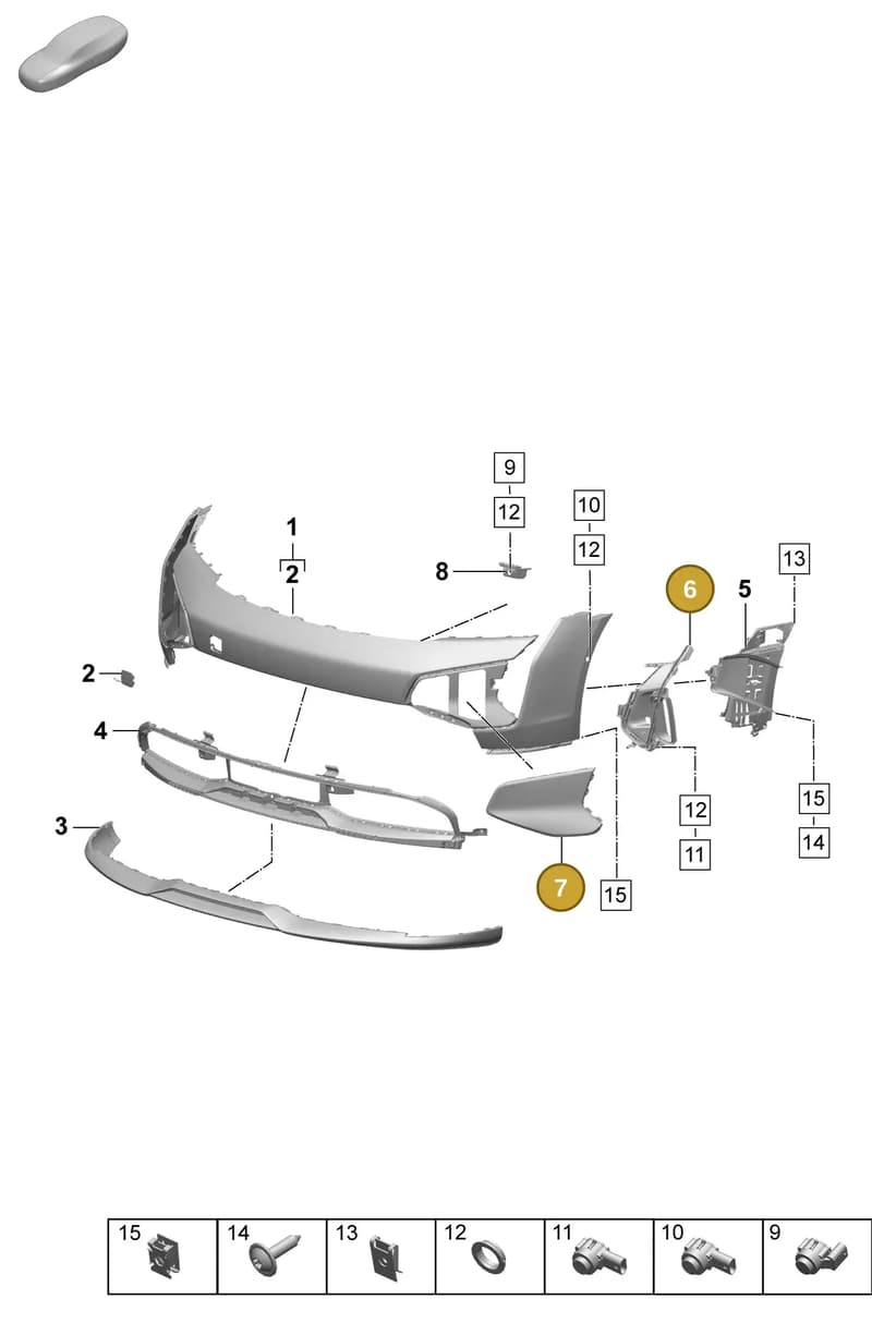 9J1807681ABOK1 — Porsche Taycan Sport Turismo (2023-2025) diagram p64802010, position 6+7