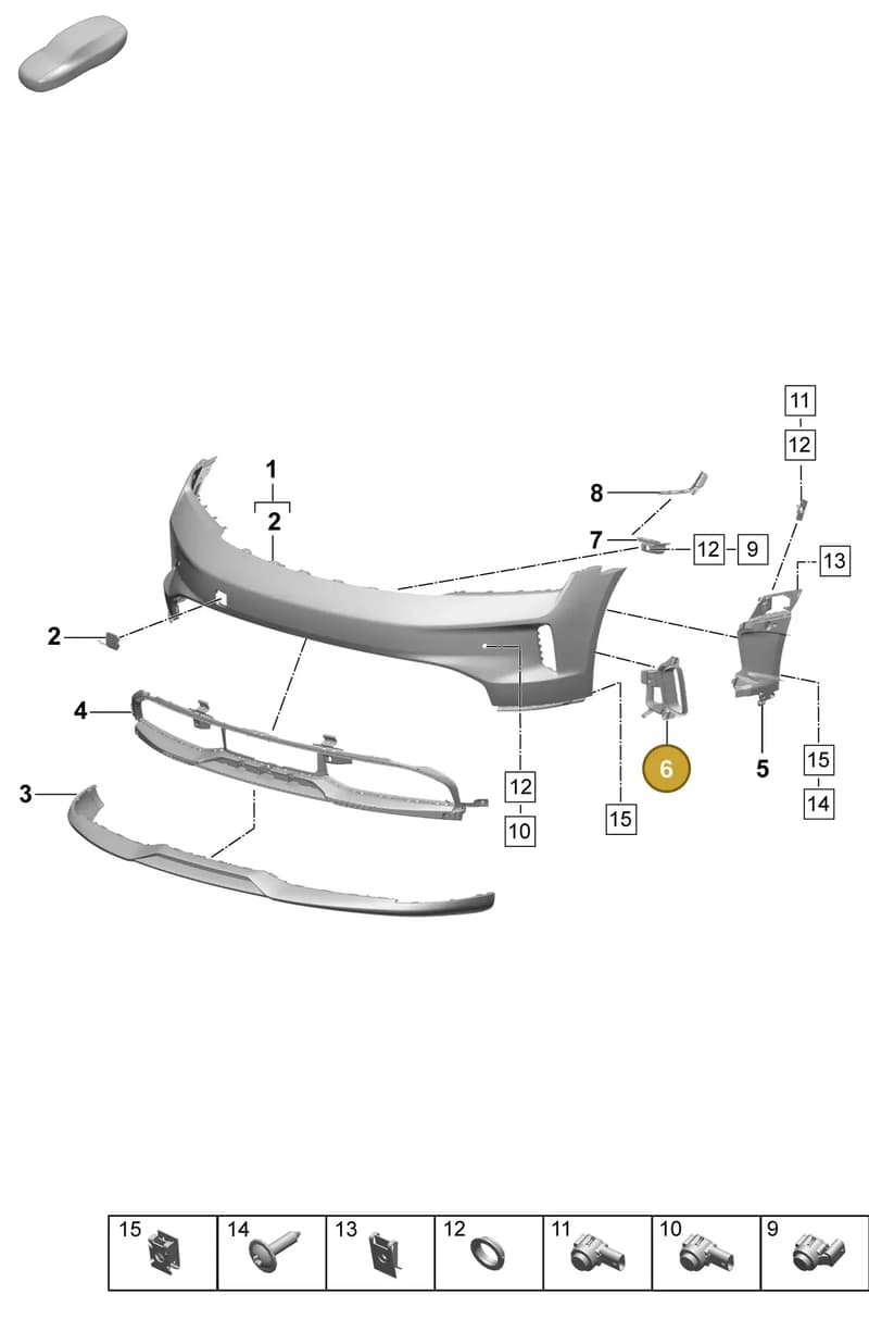 9J1807682AAOK1 — Porsche Taycan Sport Turismo (2023-2025) diagram p64802000, position 6