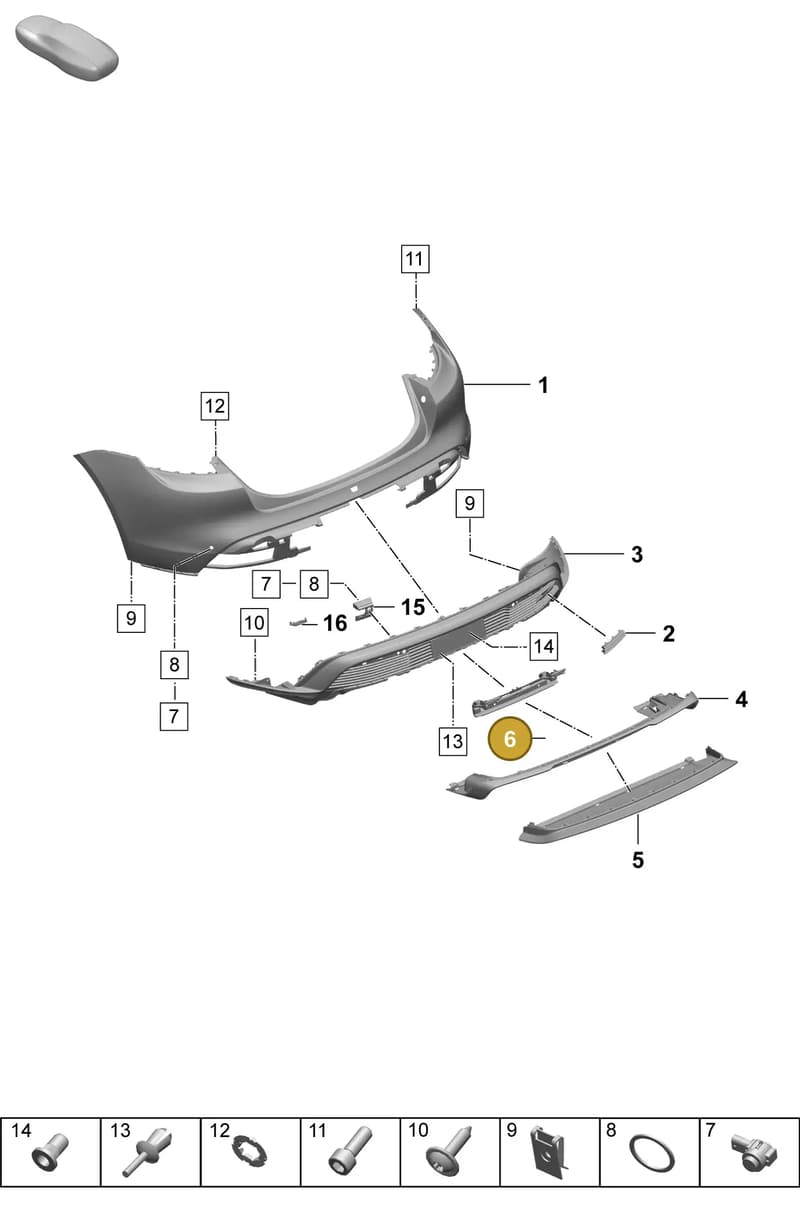 9J1807700 — Porsche Taycan Sport Turismo (2023-2025) diagram p64802520, position 6