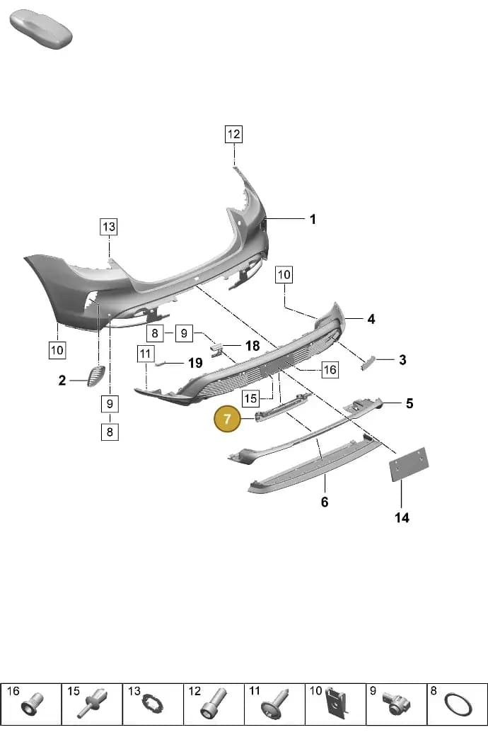 9J1807700 — Porsche Taycan Sport Turismo (2023-2025) diagram p64802510, position 7