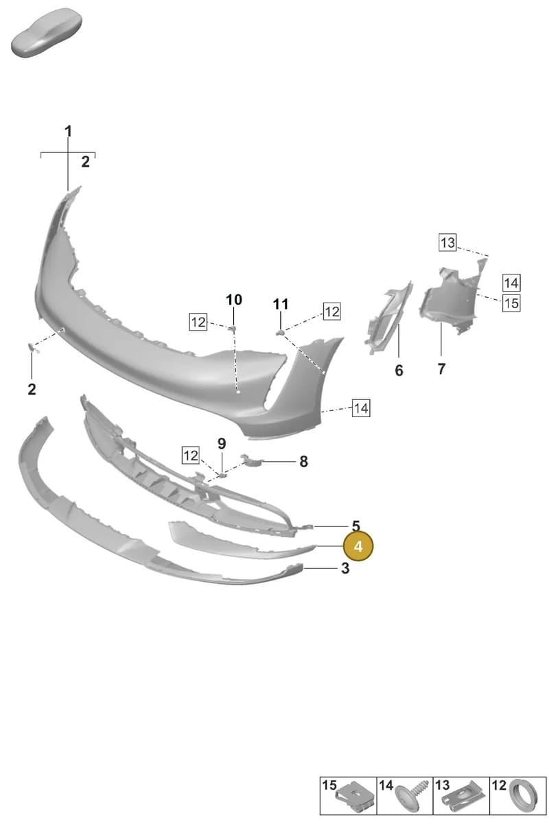 9J1807820BA3G — Porsche Taycan Sport Turismo (2019-2024) diagram p56802010, position 4