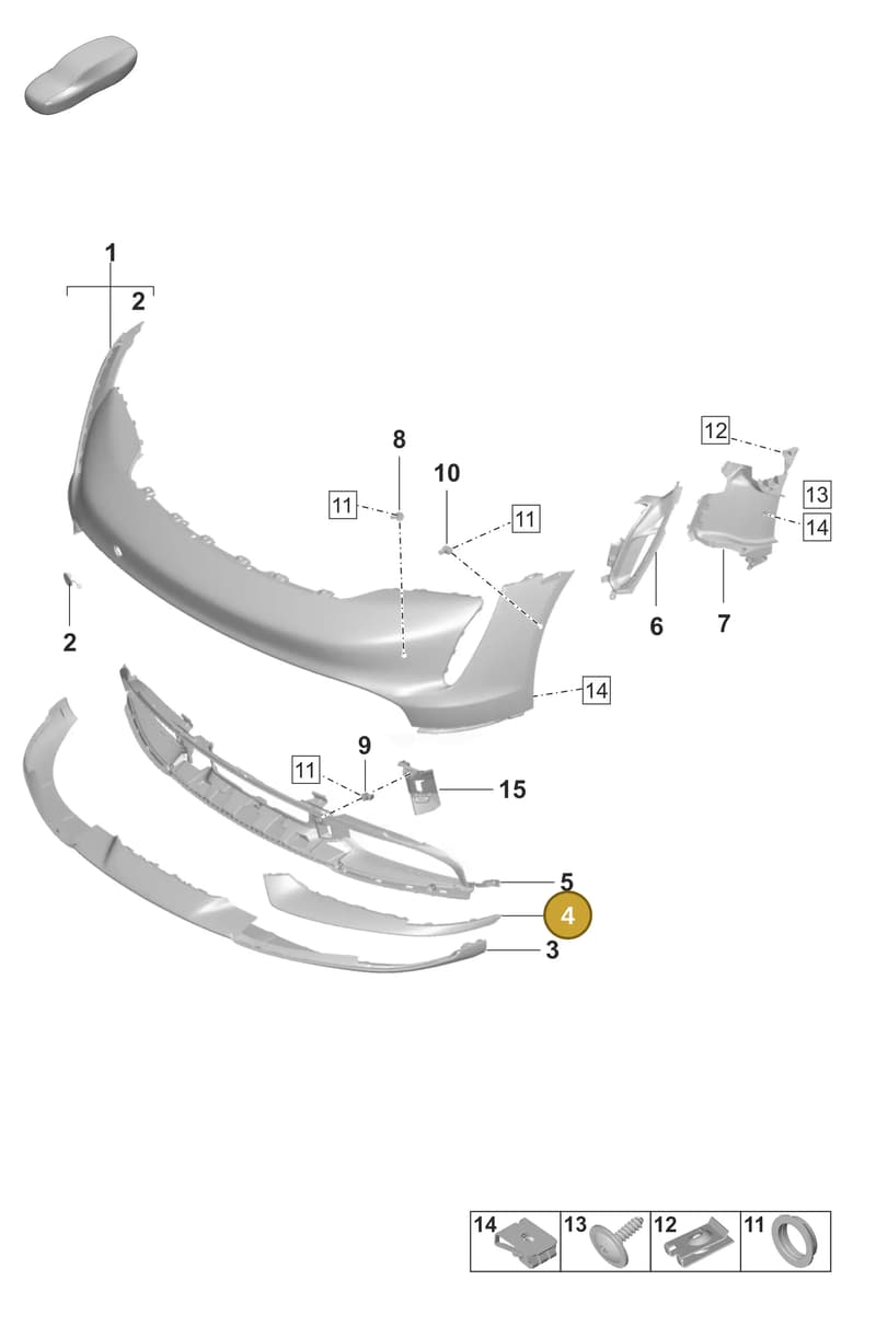 9J1807820BA3G — Porsche Taycan Sport Turismo (2019-2024) diagram p56802020, position 4