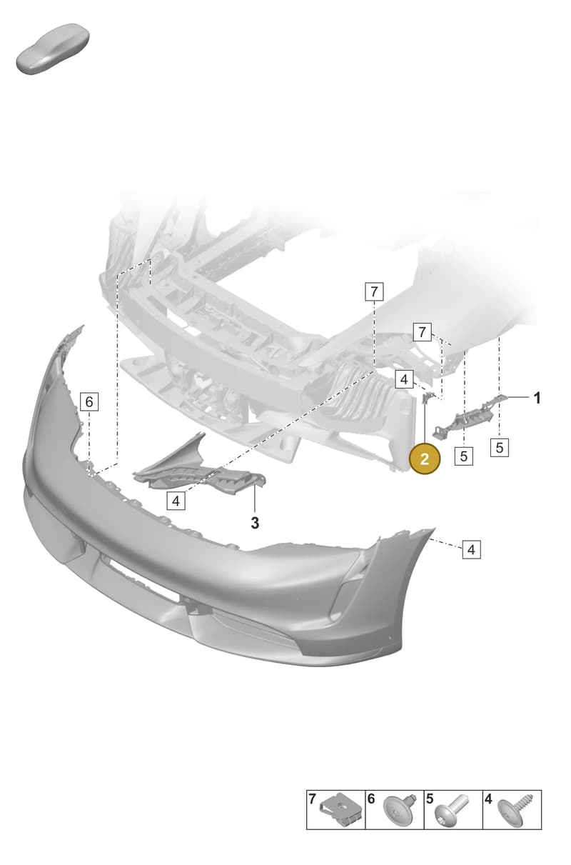 9J1807834OK1 — Porsche Taycan Sport Turismo (2023-) diagram p56802200, position 2