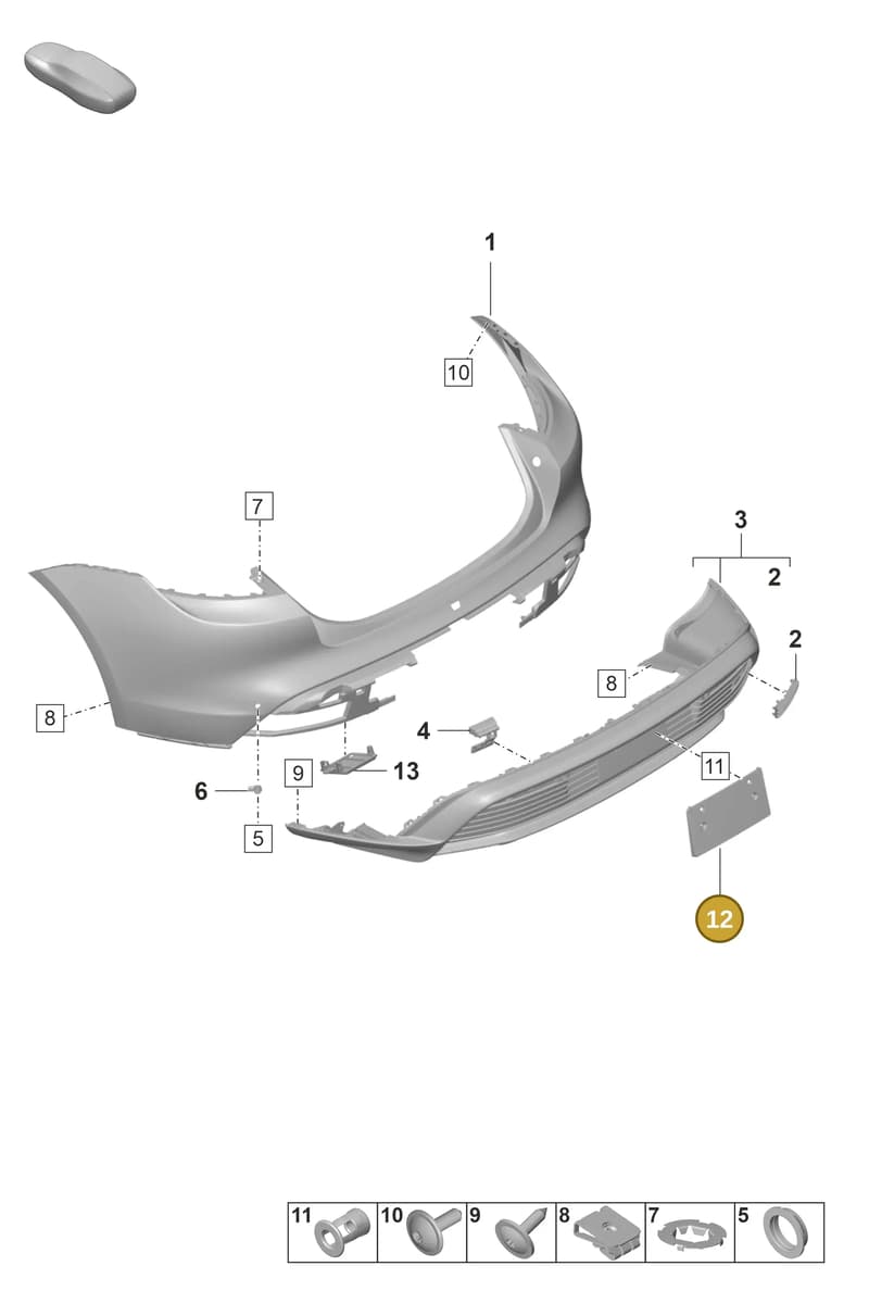 9J1807847COK1 — Porsche Taycan Sport Turismo (2023-) diagram p56802500, position 12