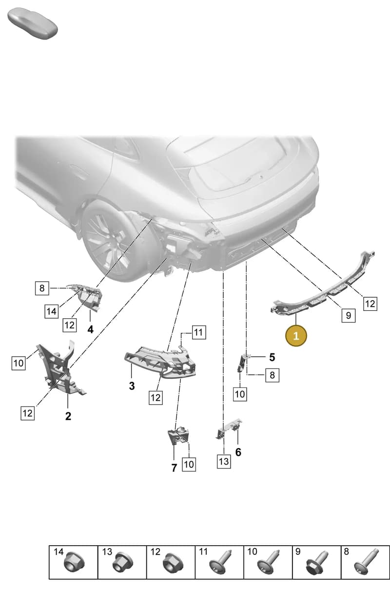 9J1807863 — Porsche Taycan Sport Turismo (2023-2025) diagram p64802700, position 1
