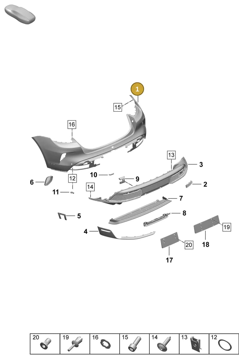 9J1807875AC — Porsche Taycan Sport Turismo (2023-2025) diagram p64802540, position 1