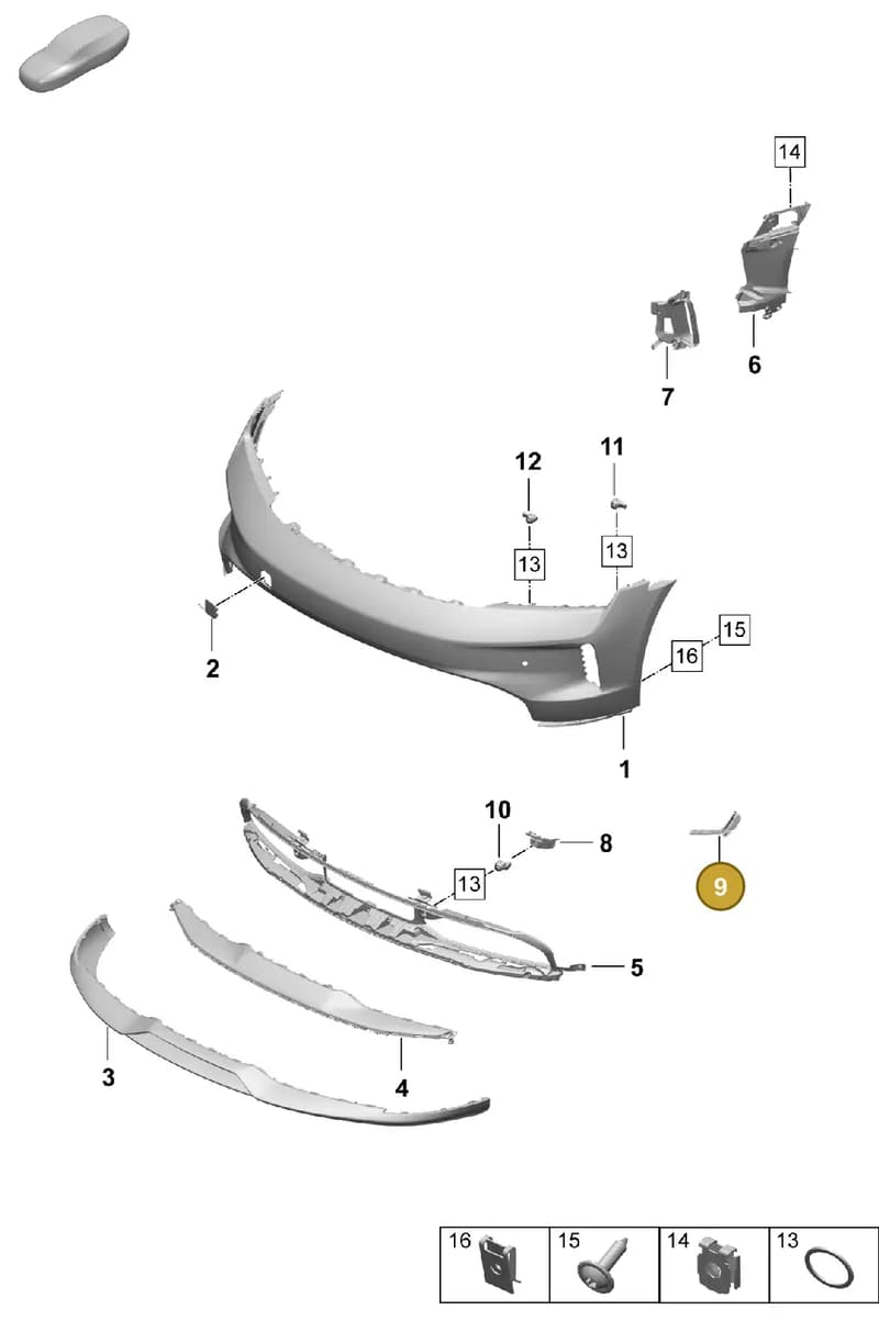 9J1807881OK1 — Porsche Taycan Sport Turismo (2023-2025) diagram p64802100, position 9