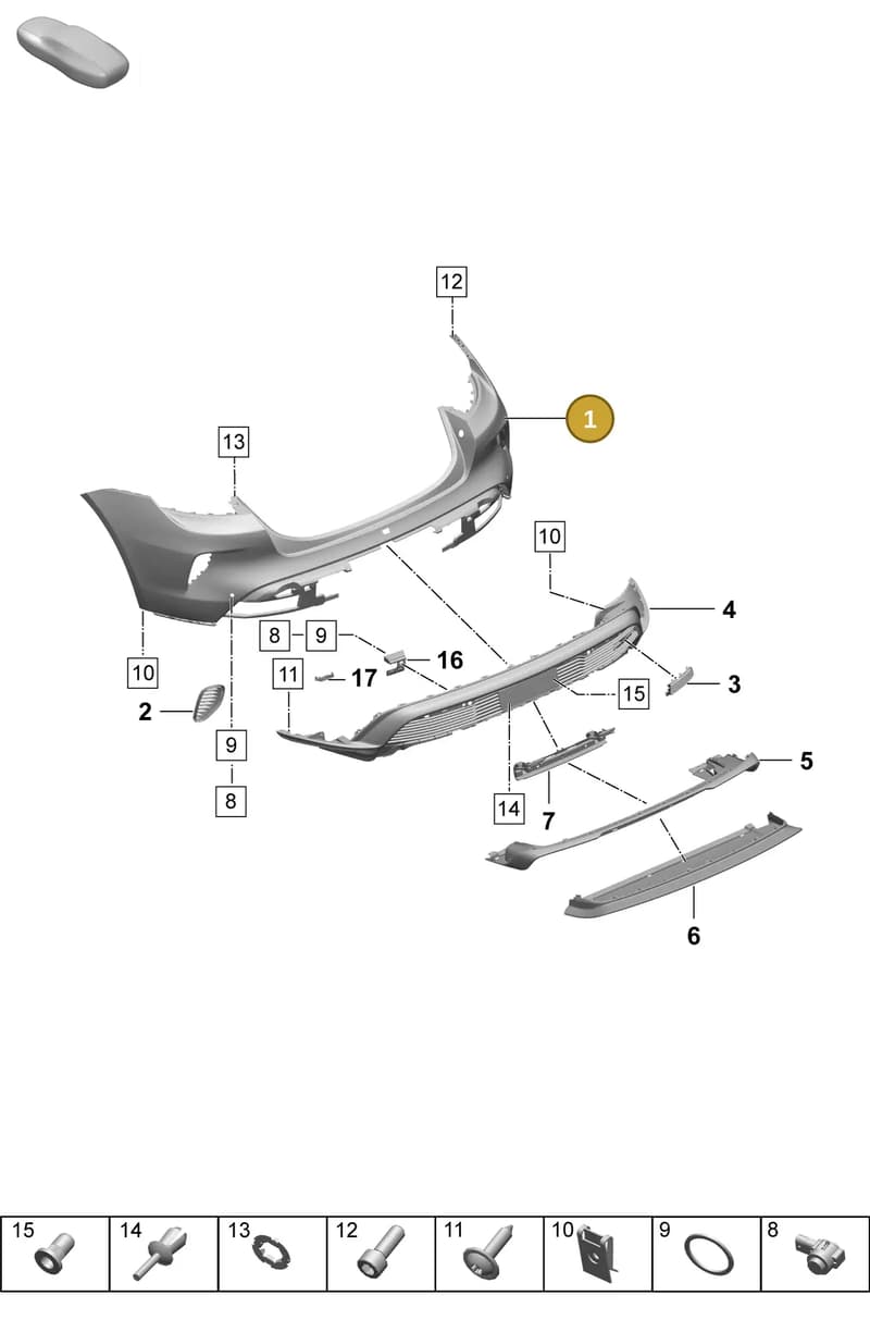 9J1807984K — Porsche Taycan Sport Turismo (2023-2025) diagram p64802530, position 1