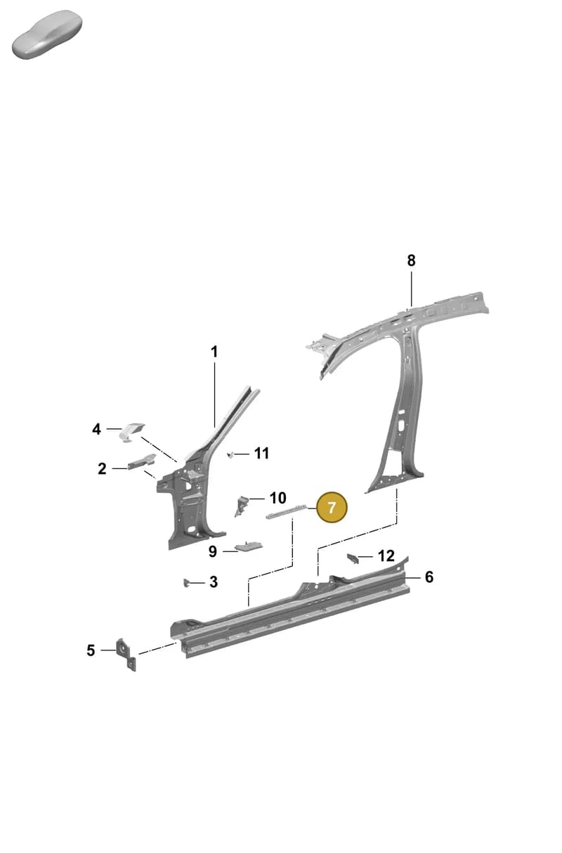 9J1809169YGRV — Porsche Taycan Sport Turismo (2023-) diagram p64801500, position 7