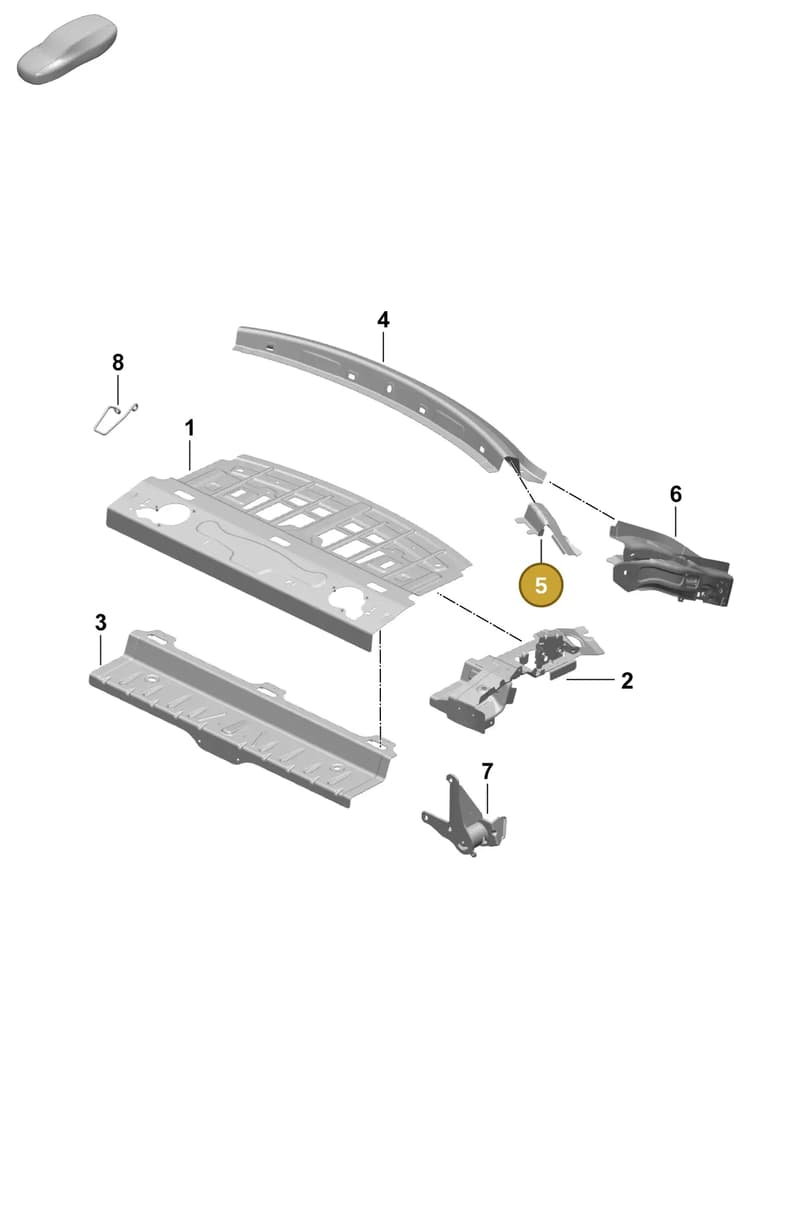 9J1809347YGRV — Porsche Taycan Sport Turismo (2023-) diagram p64801280, position 5