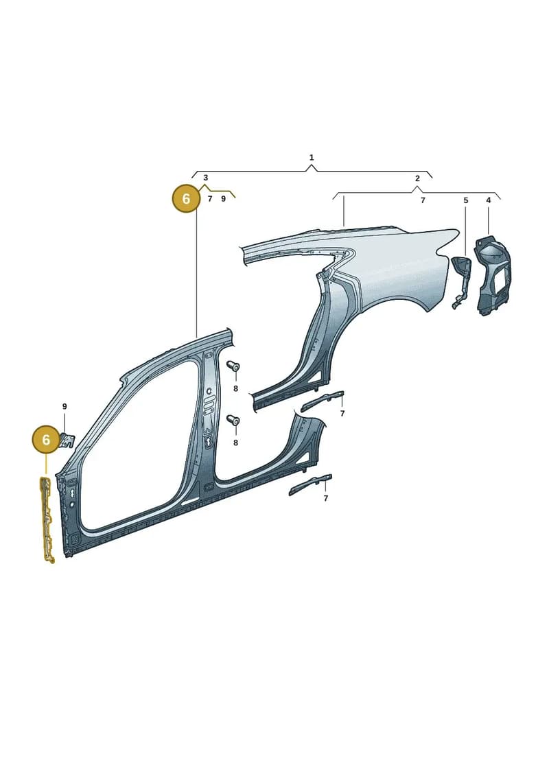 9J1809574Y — Audi RS e-tron GT (2020-2025) diagram 4j1809050, position 6