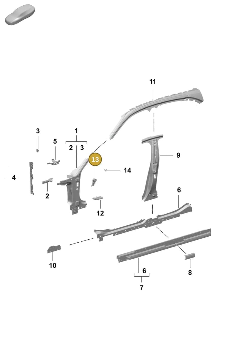 9J1810241 — Porsche Taycan Sport Turismo (2023-2025) diagram p64801520, position 13