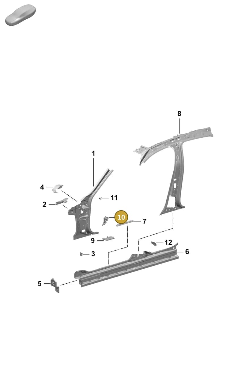 9J1810241 — Porsche Taycan Sport Turismo (2023-2025) diagram p64801500, position 10