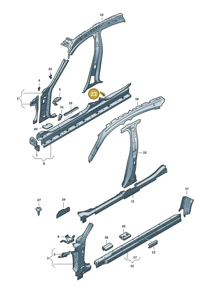 9J1810331 — Audi RS e-tron GT (2020-2025) diagram 4j1809000, position 23