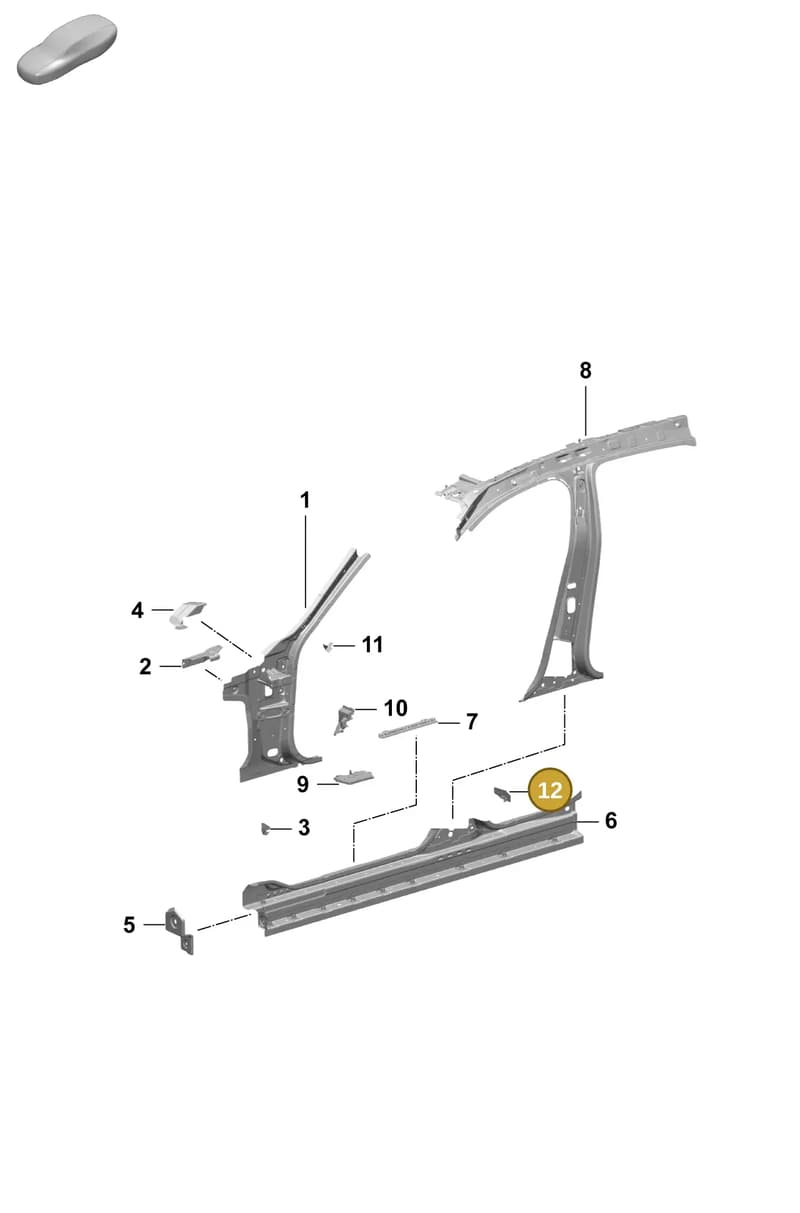 9J1810331 — Porsche Taycan Sport Turismo (2023-2025) diagram p64801500, position 12