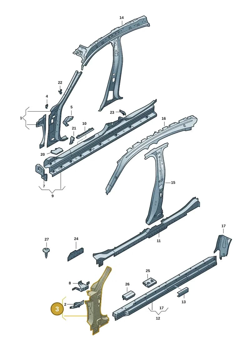 9J1810456Y — Audi RS e-tron GT (2020-2025) diagram 4j1809000, position 3