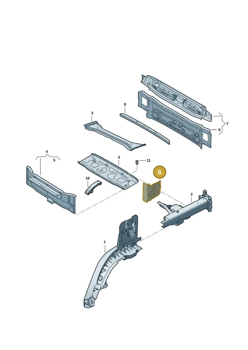 9J1813100Y — Audi RS e-tron GT (2020-2025) diagram 4j1803060, position 6
