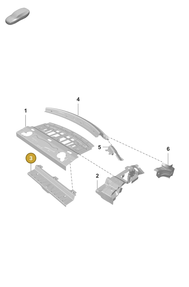9J1813150YGRV — Porsche Taycan Sport Turismo (2019-2024) diagram p56801300, position 3