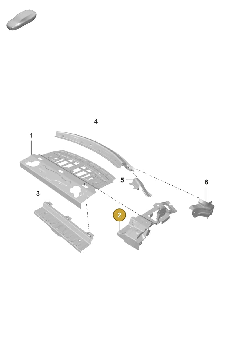 9J1813381YGRV — Porsche Taycan Sport Turismo (2019-2024) diagram p56801300, position 2