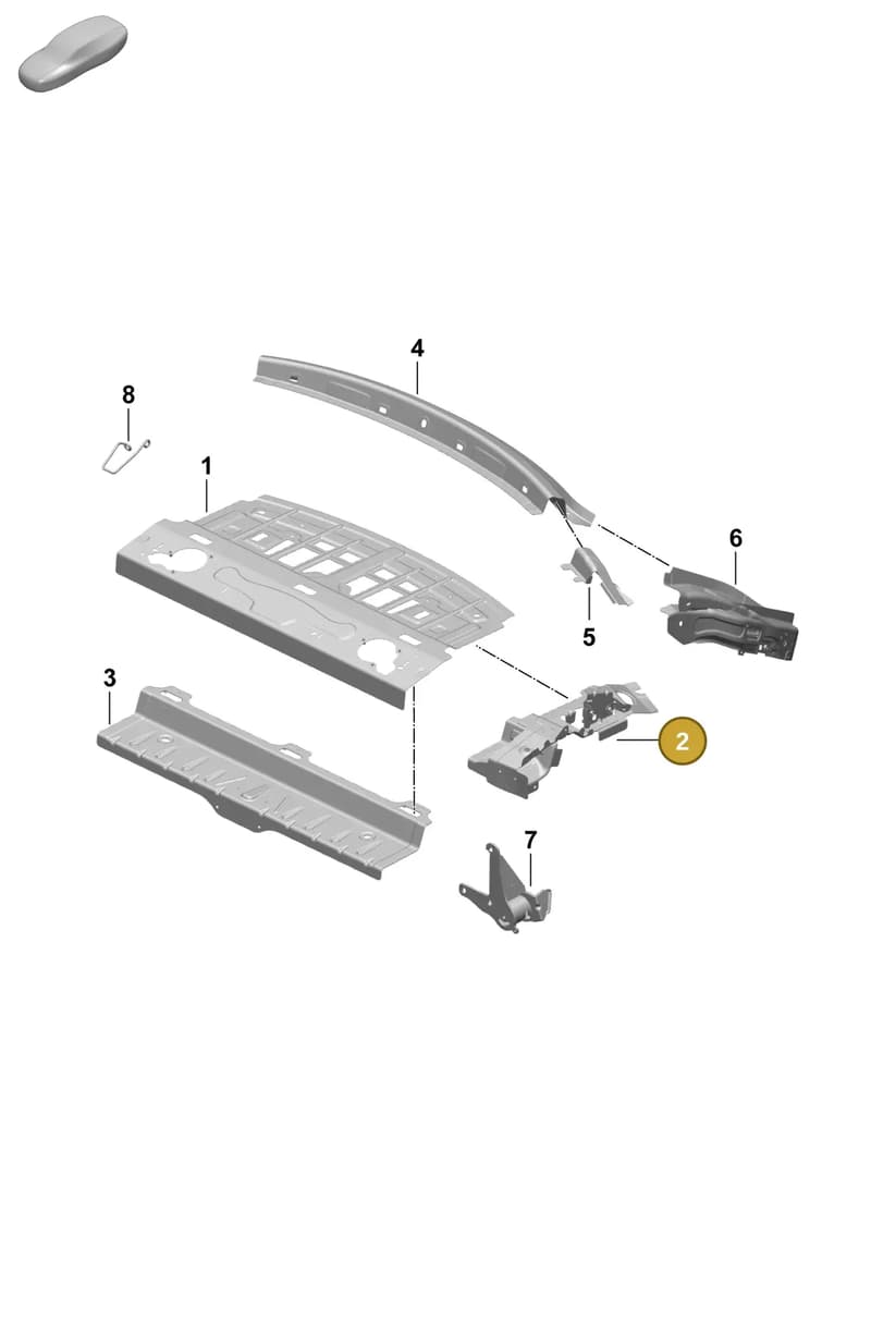 9J1813381YGRV — Porsche Taycan Sport Turismo (2023-) diagram p64801280, position 2