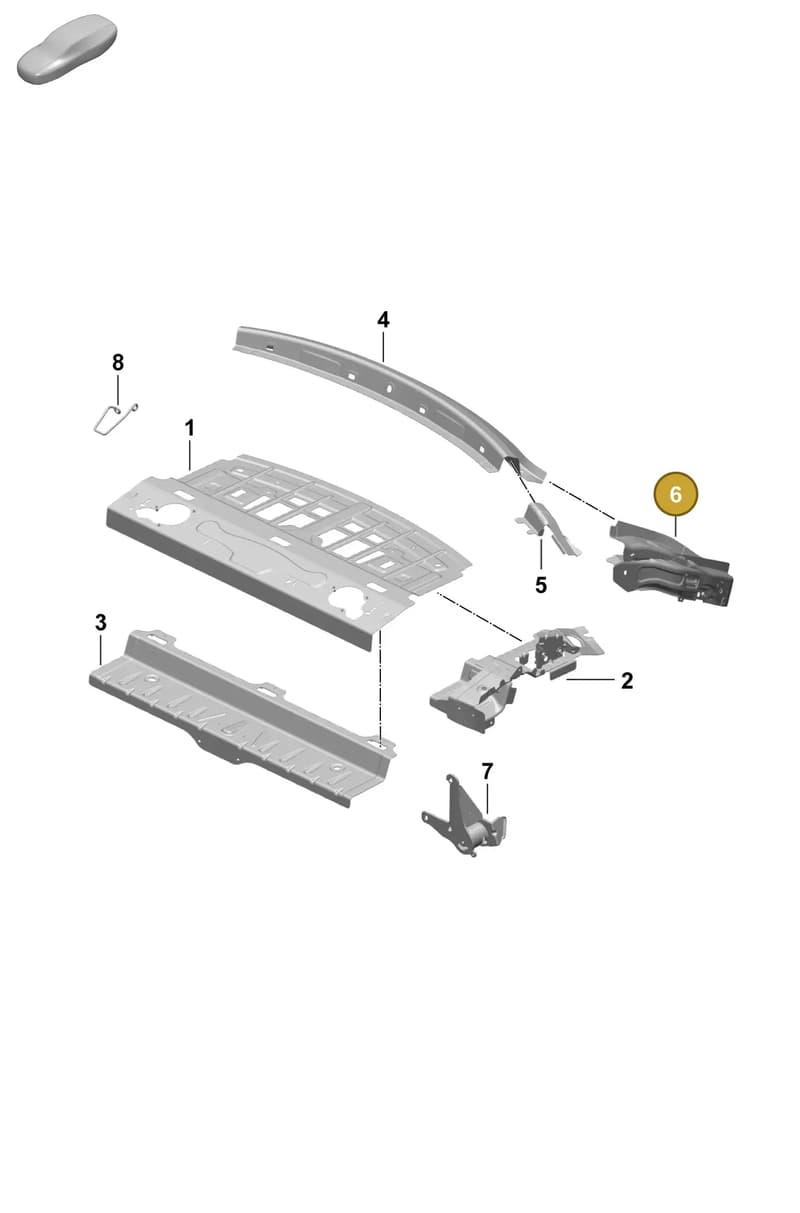 9J1813481Y — Porsche Taycan Sport Turismo (2023-2025) diagram p64801280, position 6