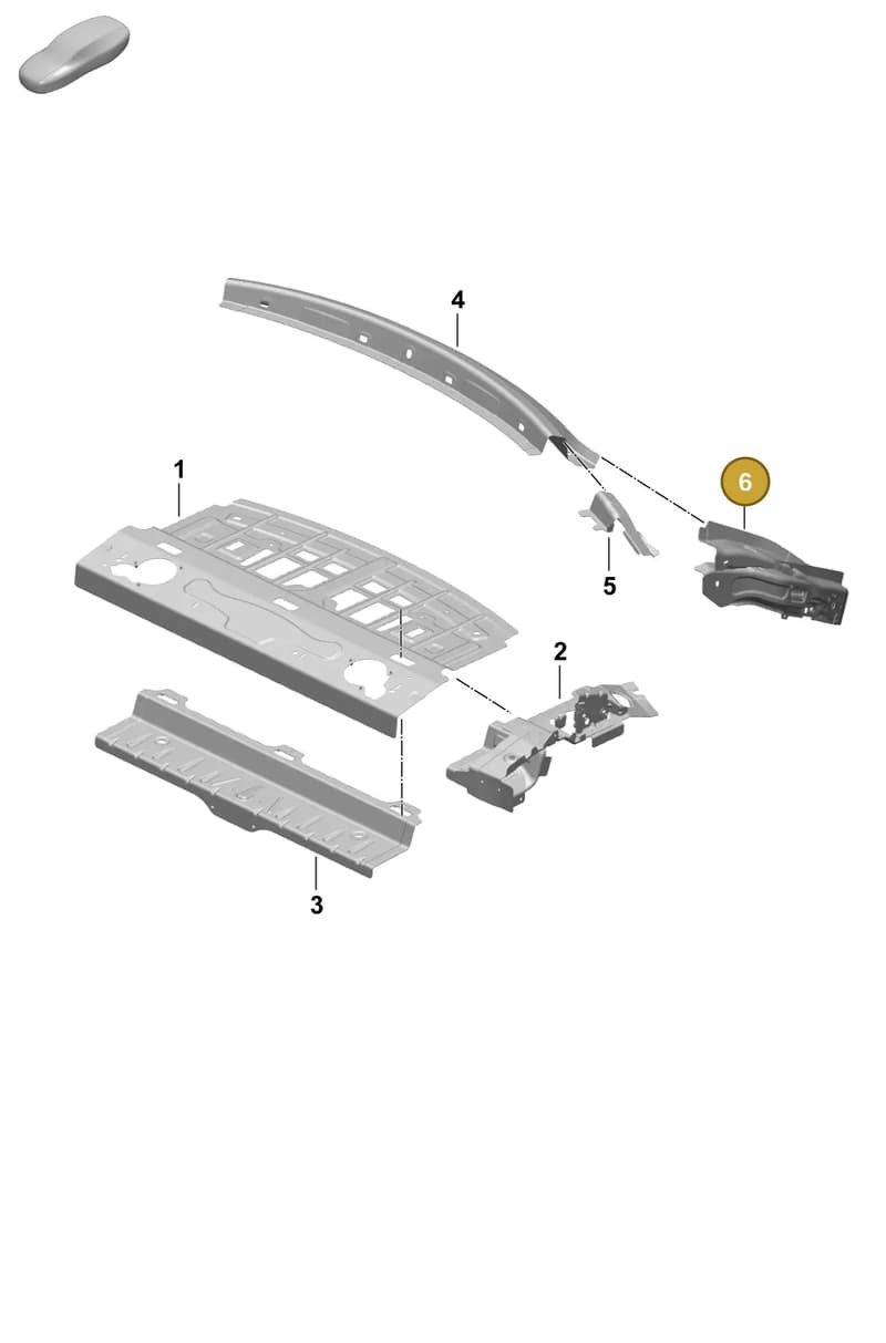 9J1813482Y — Porsche Taycan Sport Turismo (2023-2025) diagram p64801270, position 6