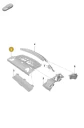 9J1813503Y Porsche Rear Shelf Panel
