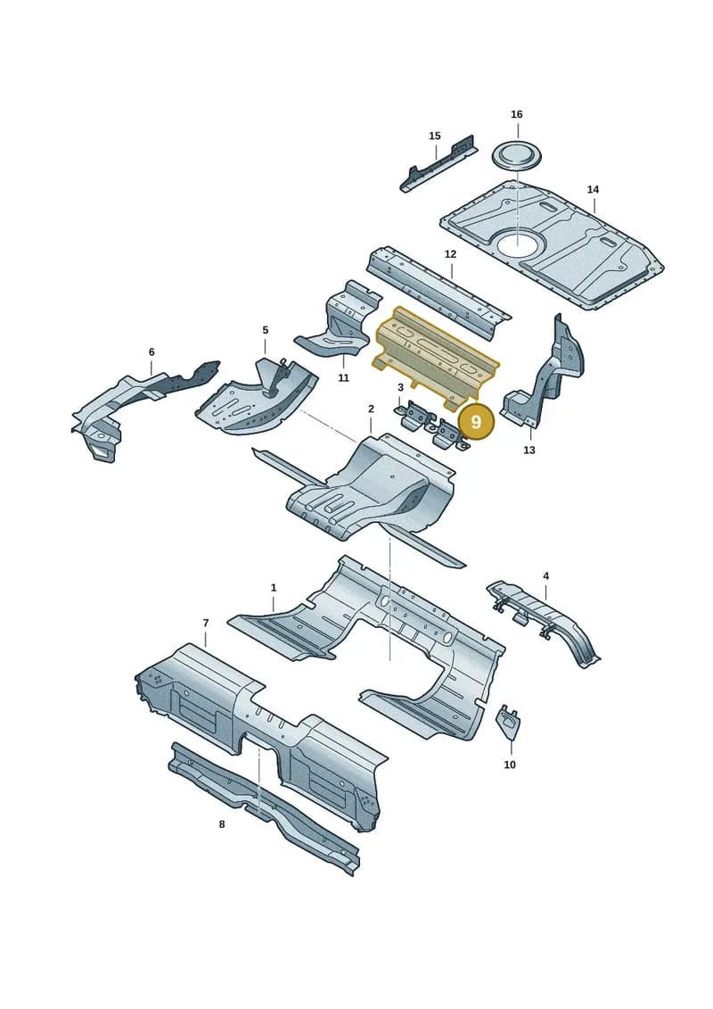 9J1813518Y — Audi RS e-tron GT (2020-2025) diagram 4j1803050, position 9