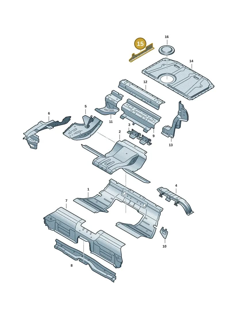 9J1813535Y — Audi RS e-tron GT (2020-2025) diagram 4j1803050, position 15