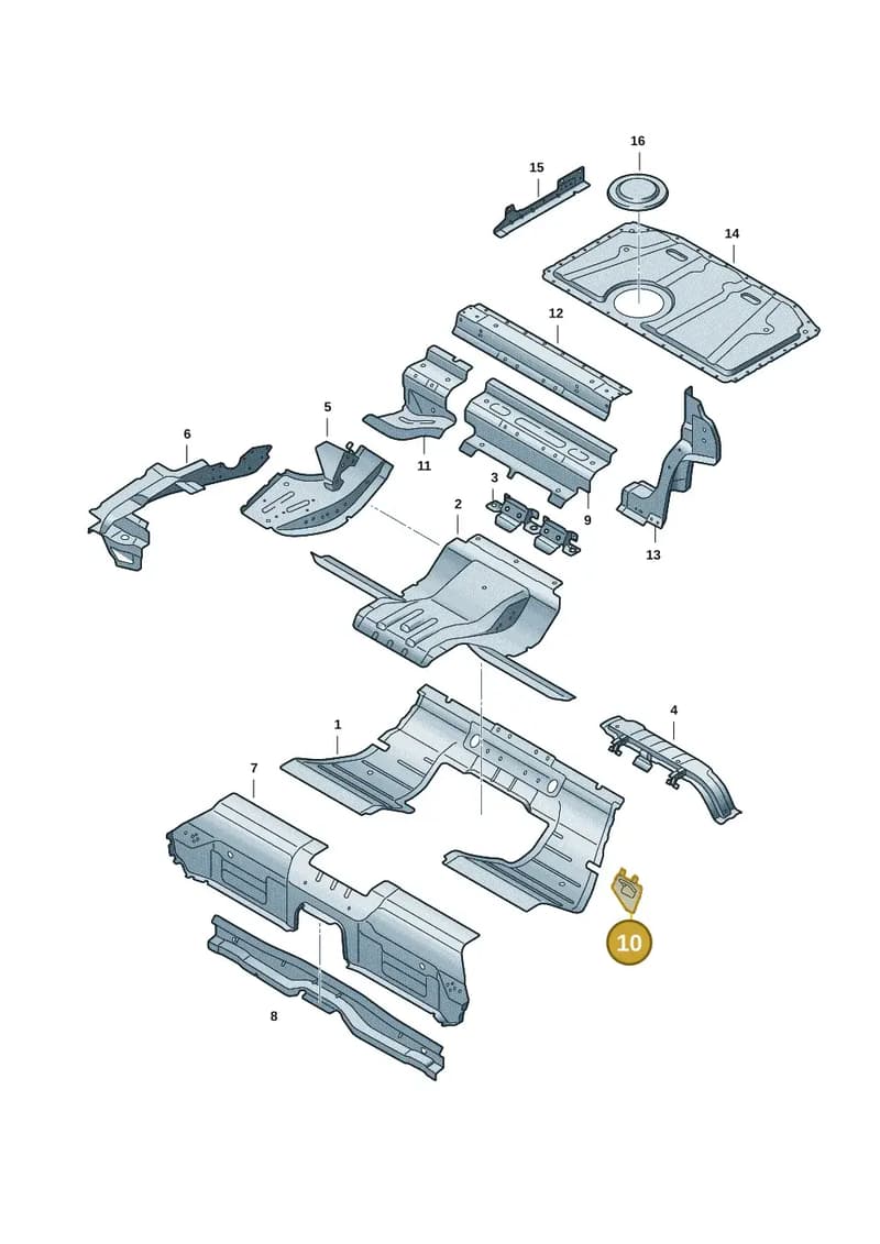 9J1813664Y — Audi RS e-tron GT (2020-2025) diagram 4j1803050, position 10