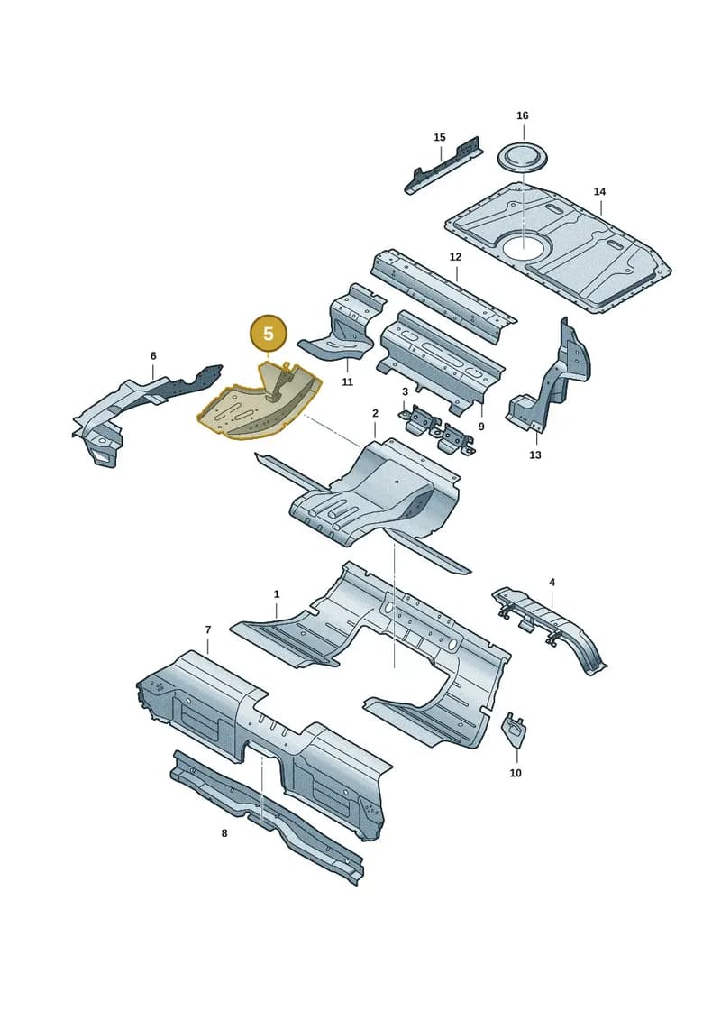 9J1813775Y — Audi RS e-tron GT (2020-2025) diagram 4j1803050, position 5