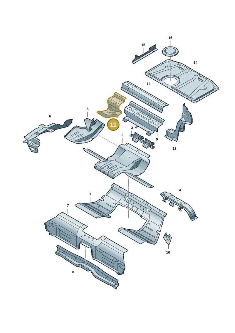 9J1813984Y — Audi RS e-tron GT (2020-2025) diagram 4j1803050, position 11