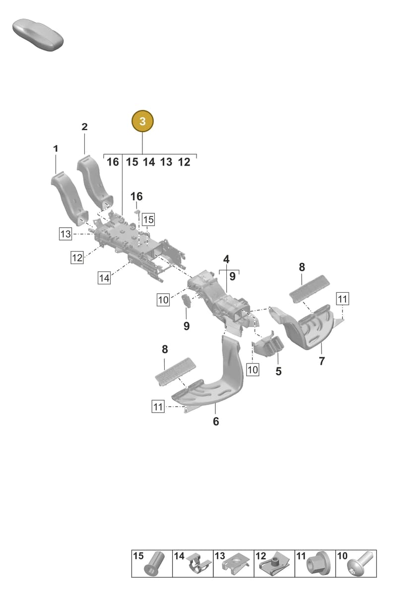 9J1815171B — Porsche Taycan Sport Turismo (2019-2024) diagram p56813200, position 3