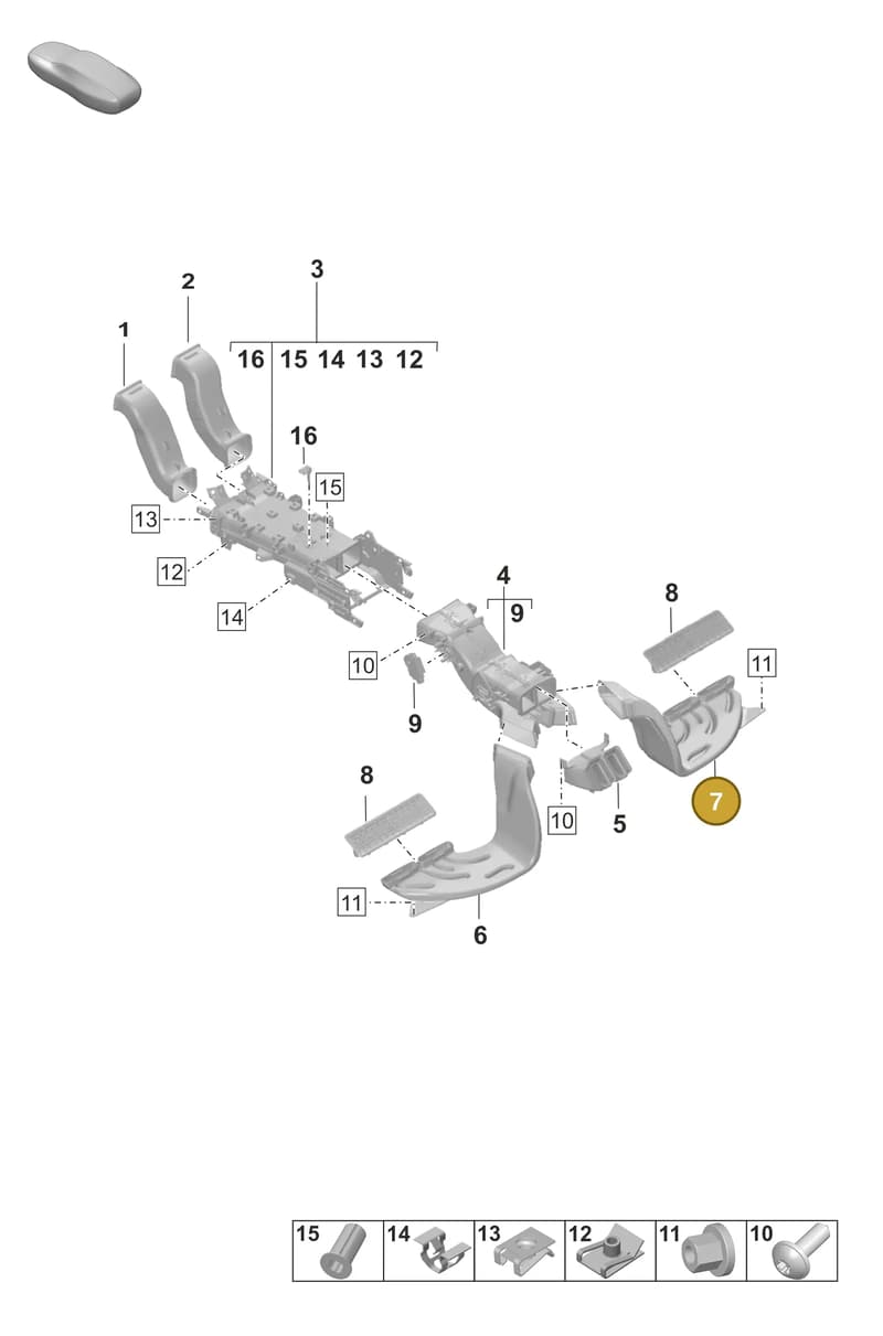 9J1815266 — Porsche Taycan Sport Turismo (2023-2025) diagram p56813200, position 7