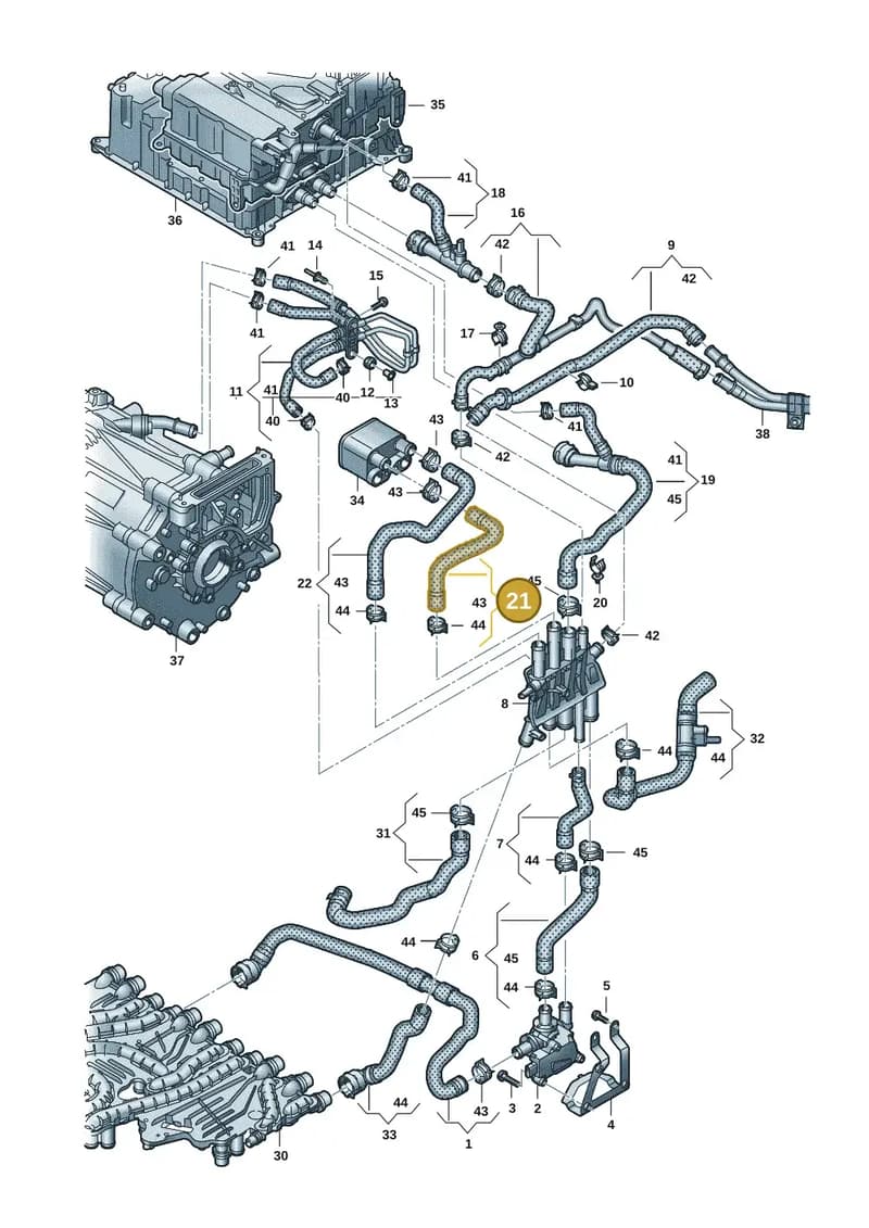 9J1815563 — Audi RS e-tron GT (2020-2025) diagram 4j1121050, position 21