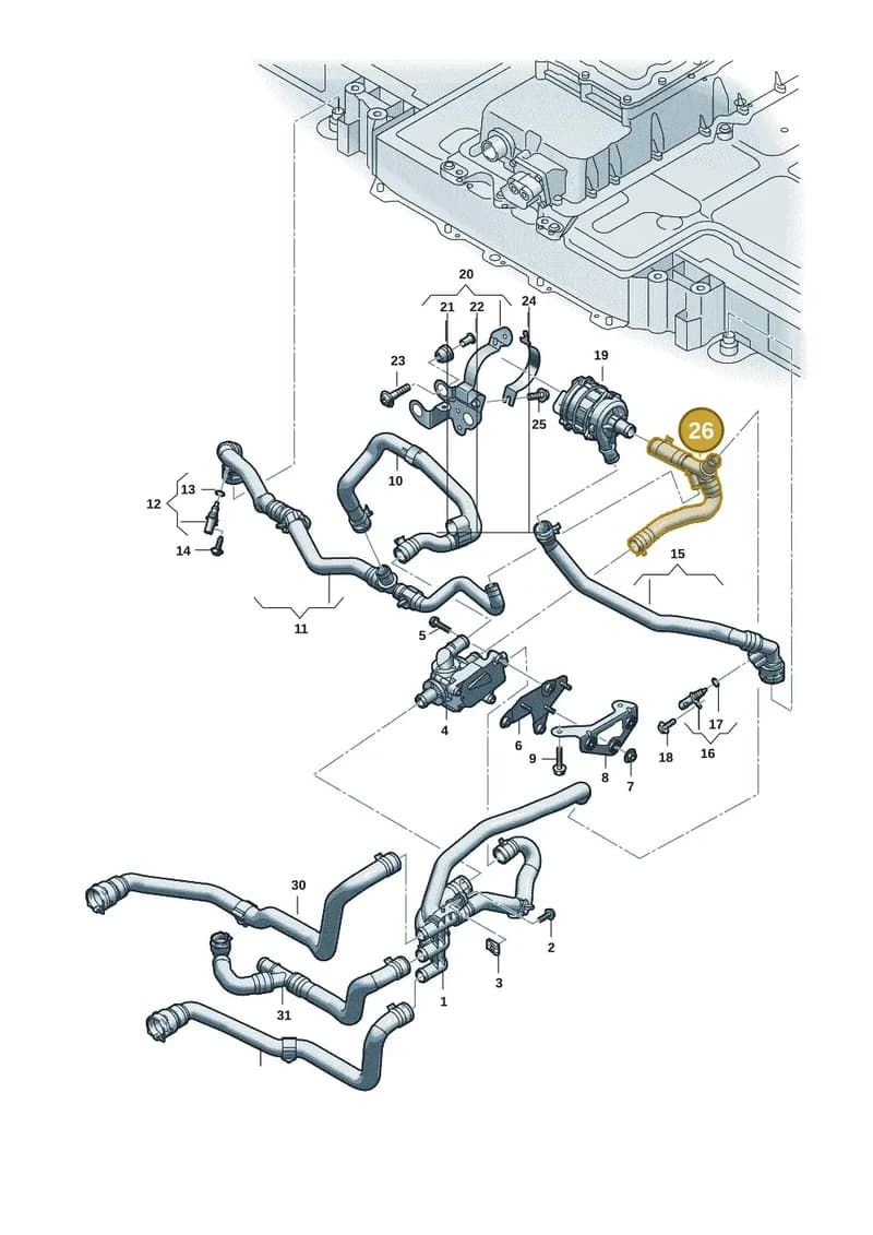 9J1815567E — Audi RS e-tron GT (2020-2025) diagram 4j1121140, position 26