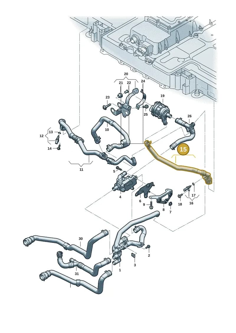 9J1815568J — Audi RS e-tron GT (2020-2025) diagram 4j1121140, position 15
