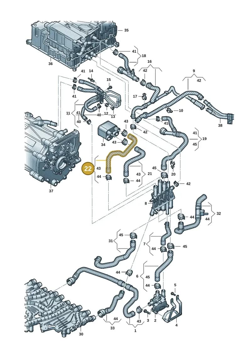 9J1815572 — Audi RS e-tron GT (2020-2025) diagram 4j1121050, position 22