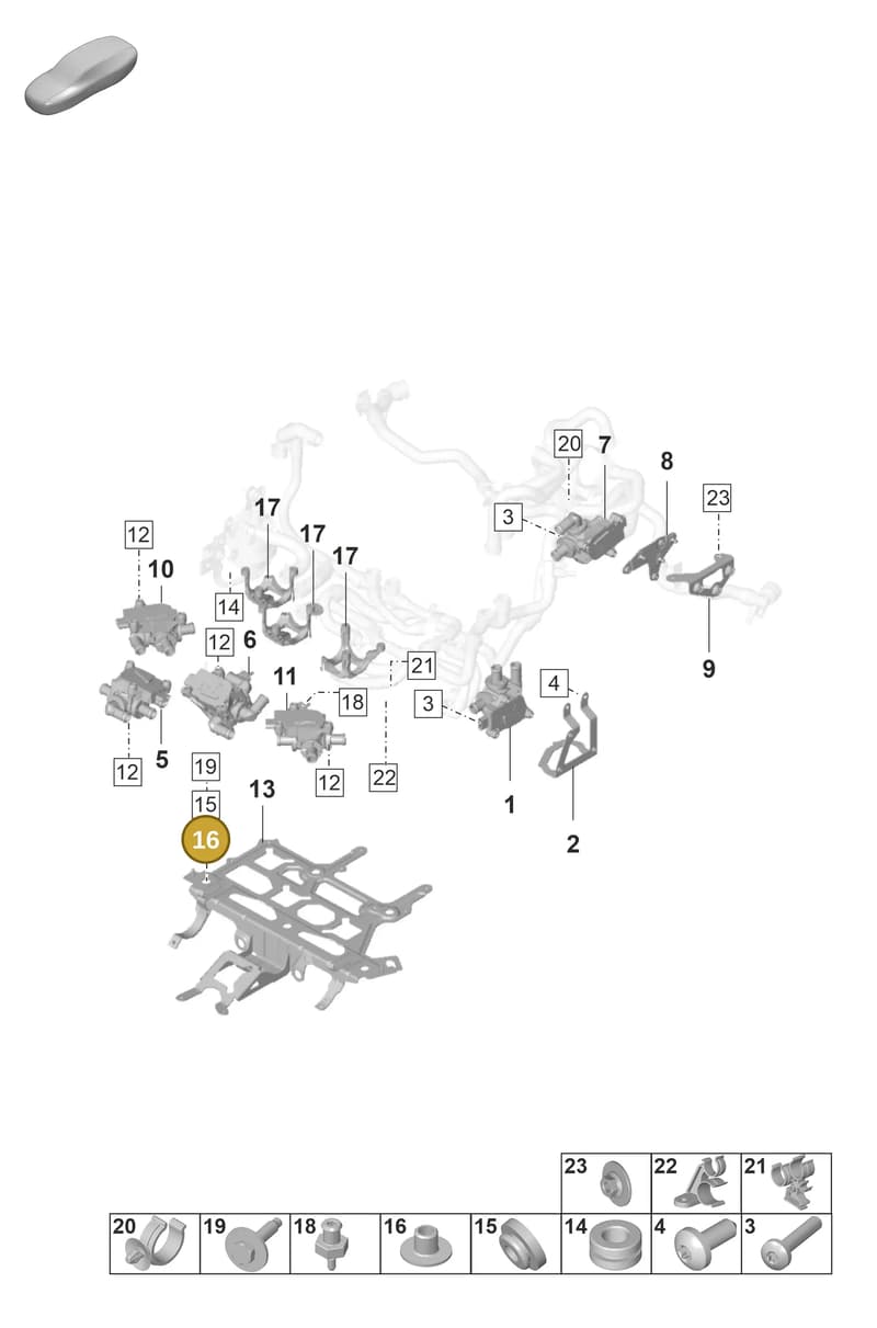 9J1816067 — Porsche Taycan Sport Turismo (2019-2024) diagram p56155010, position 16