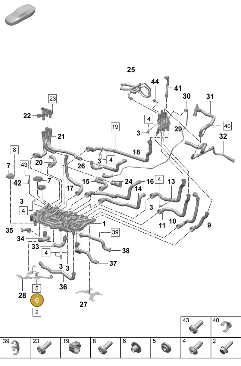 9J1816067 — Porsche Taycan Sport Turismo (2023-2025) diagram p64155050, position 6