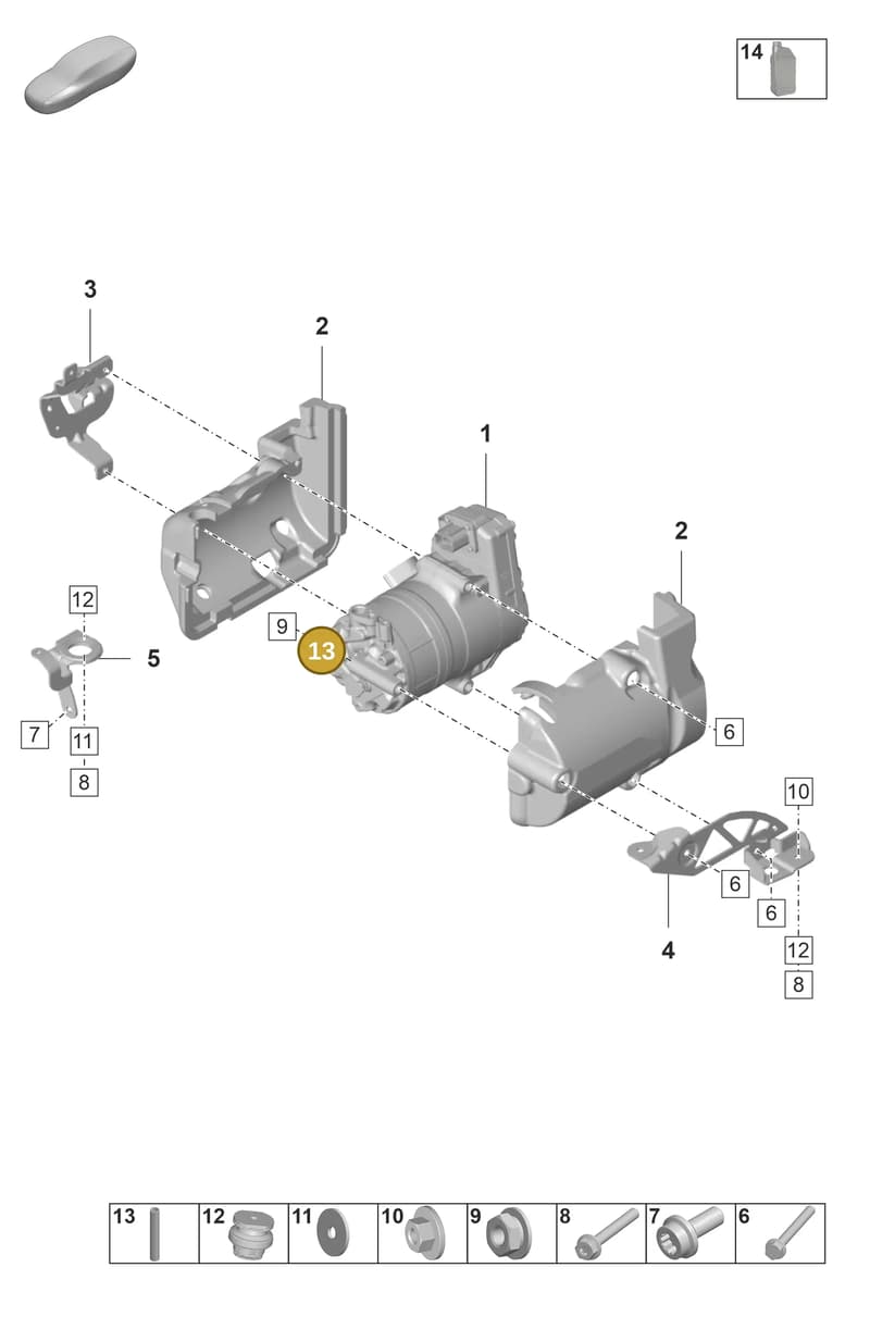 9J1816068 — Porsche Taycan Sport Turismo (2019-2024) diagram p56814200, position 13