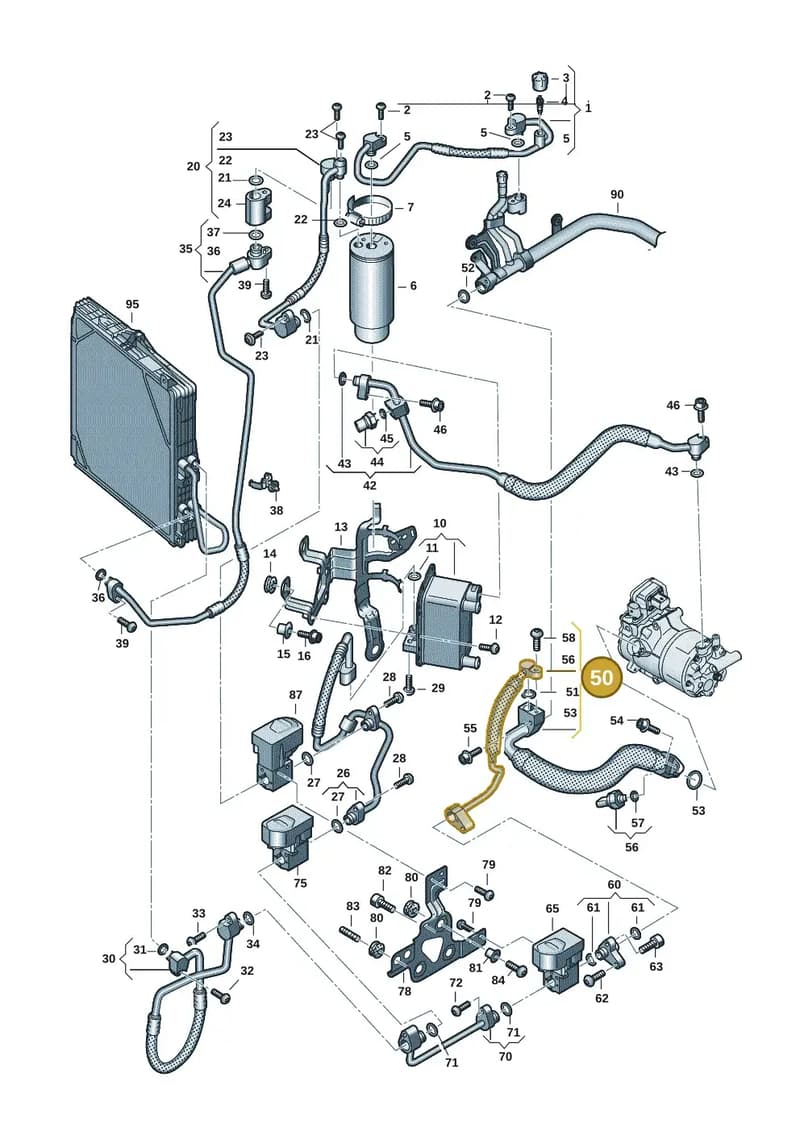 9J1816198M — Audi RS e-tron GT (2020-2025) diagram 4j1260710, position 50