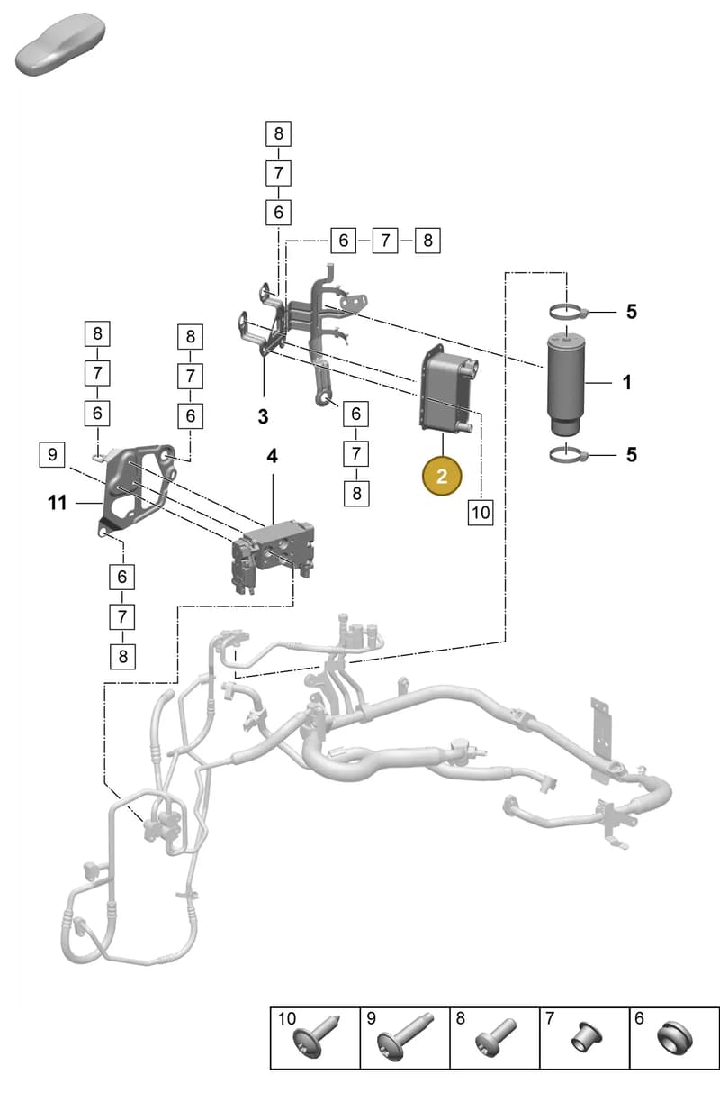 9J1816412 — Porsche Taycan Sport Turismo (2023-2025) diagram p64814450, position 2