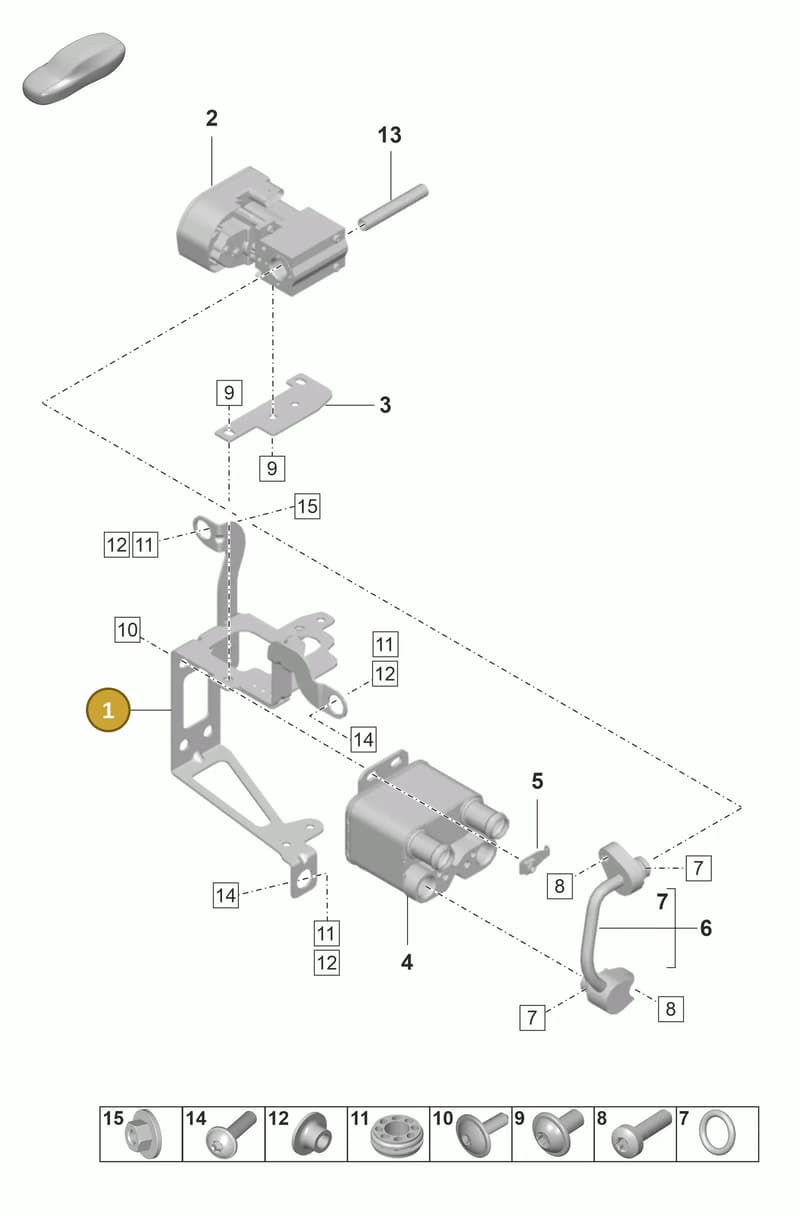 9J1816572A — Porsche Taycan Sport Turismo (2019-2024) diagram p56814500, position 1
