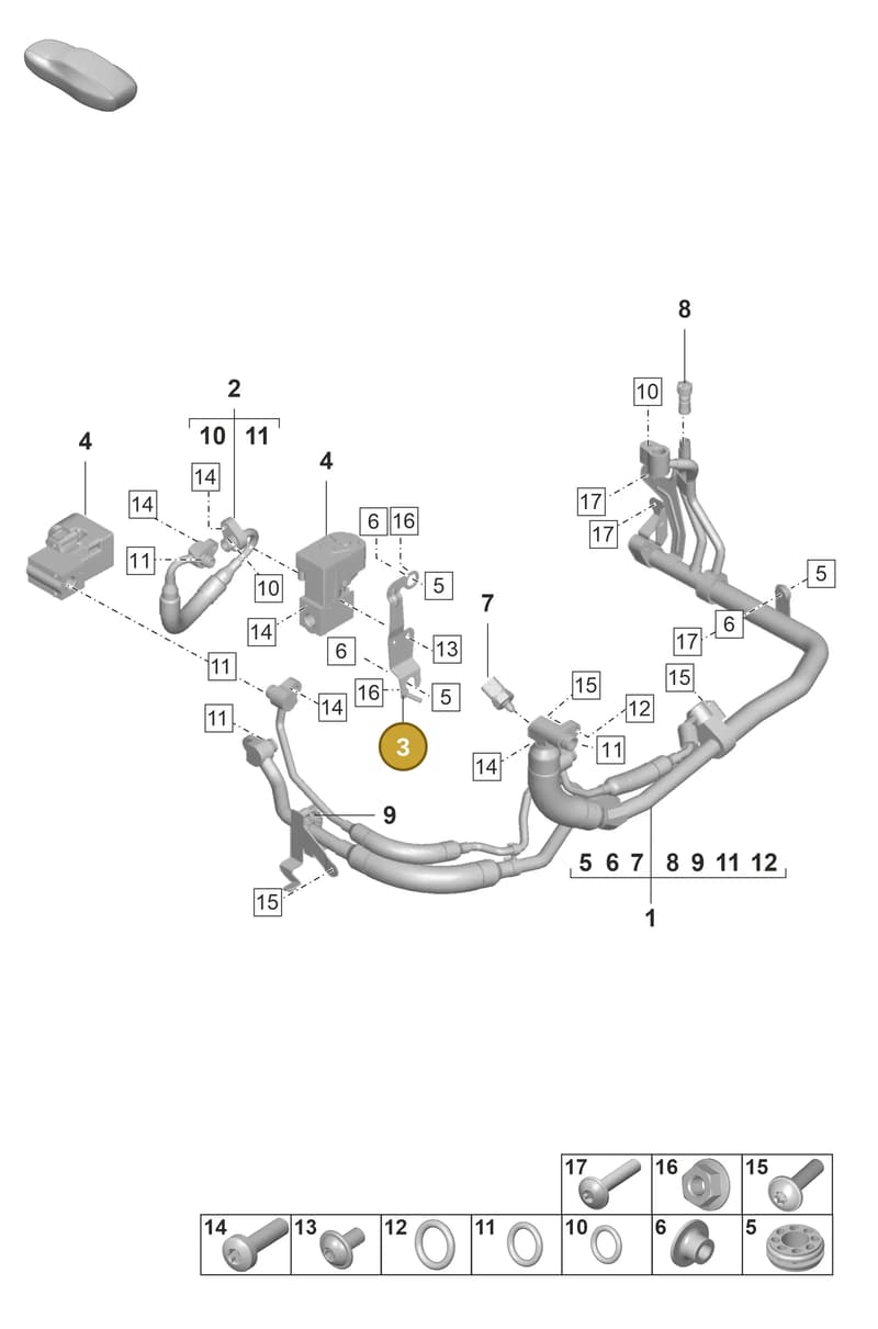 9J1816576A — Porsche Taycan Sport Turismo (2019-2024) diagram p56814300, position 3