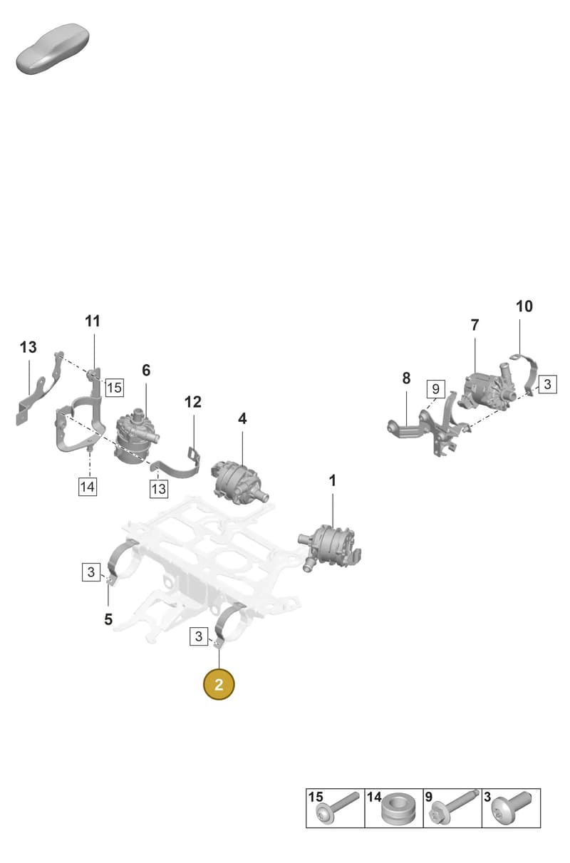 9J1816579 — Porsche Taycan Sport Turismo (2019-2024) diagram p56155000, position 2